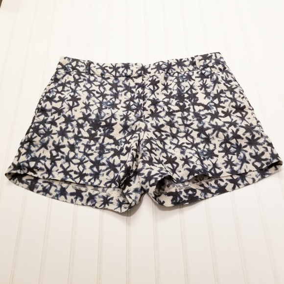 J. Crew Pants - J. Crew Linen Tie-Dye Blue & White Shorts Sz 6